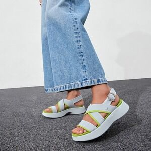 VIVAIA Deportivas Sandals Green Accent‎ - Comfortable Summer Shoes 9.5